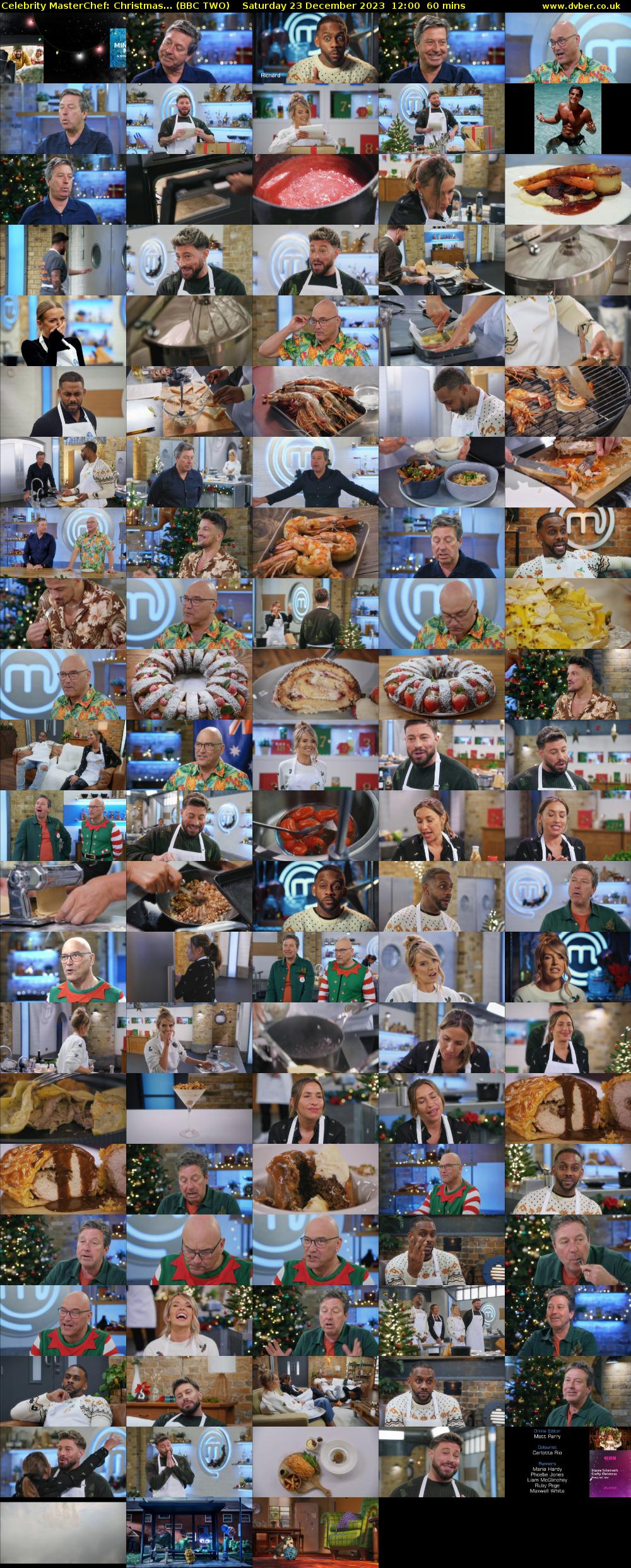 Celebrity MasterChef: Christmas... (BBC TWO) Saturday 23 December 2023 12:00 - 13:00