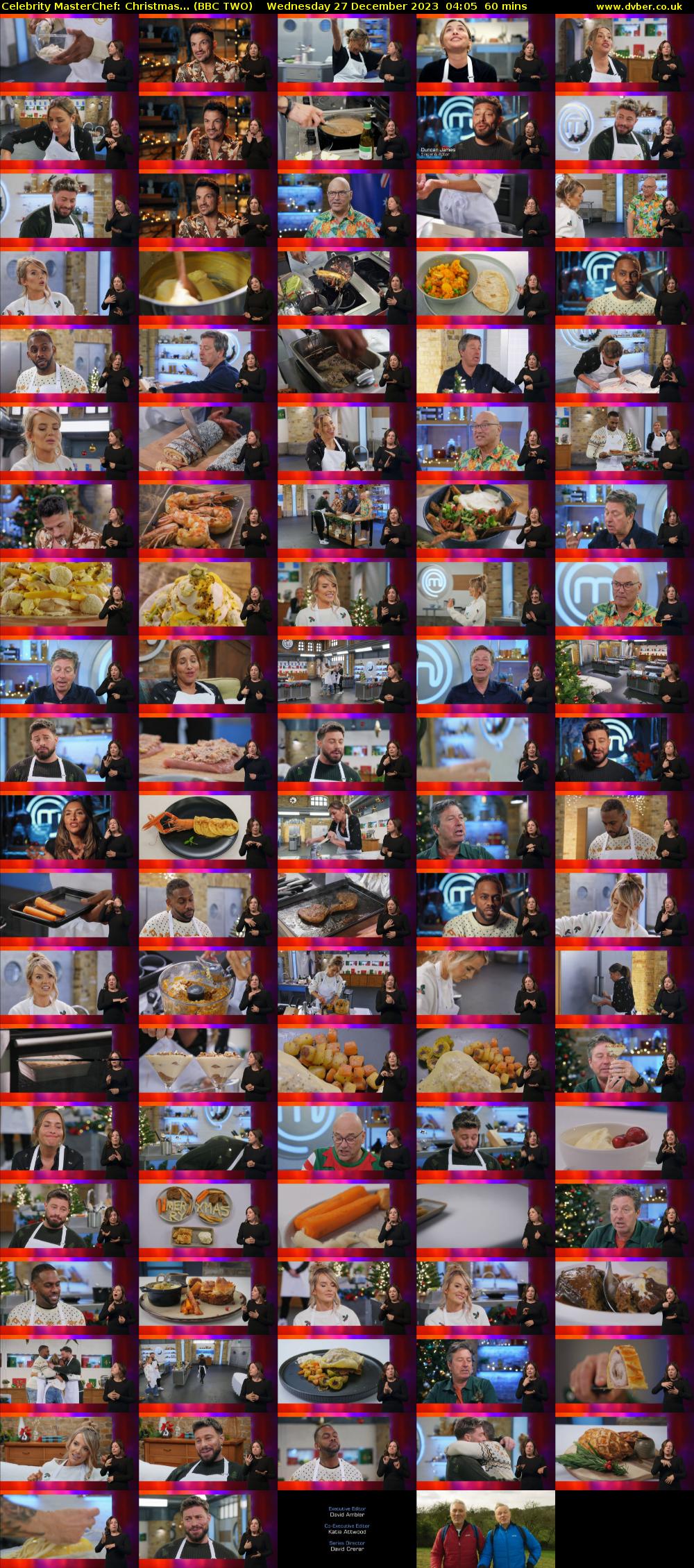 Celebrity MasterChef: Christmas... (BBC TWO) Wednesday 27 December 2023 04:05 - 05:05