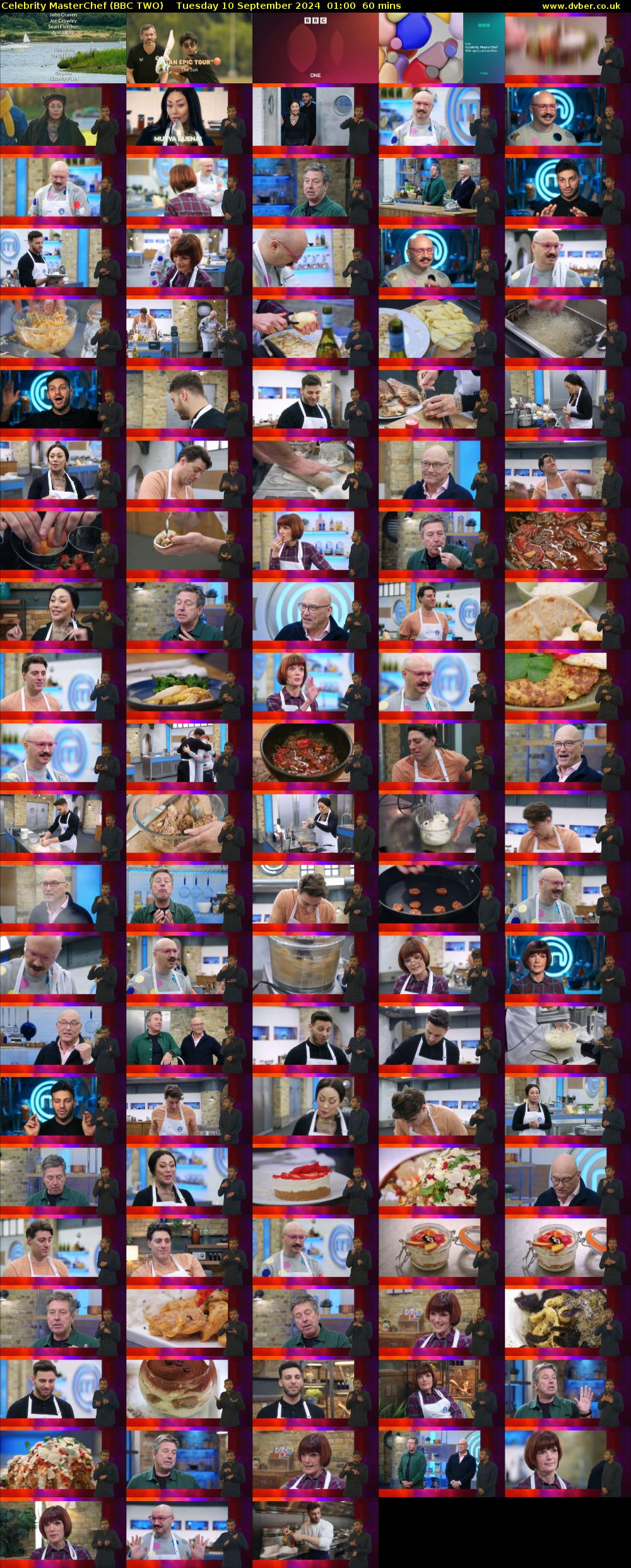 Celebrity MasterChef (BBC TWO) Tuesday 10 September 2024 01:00 - 02:00