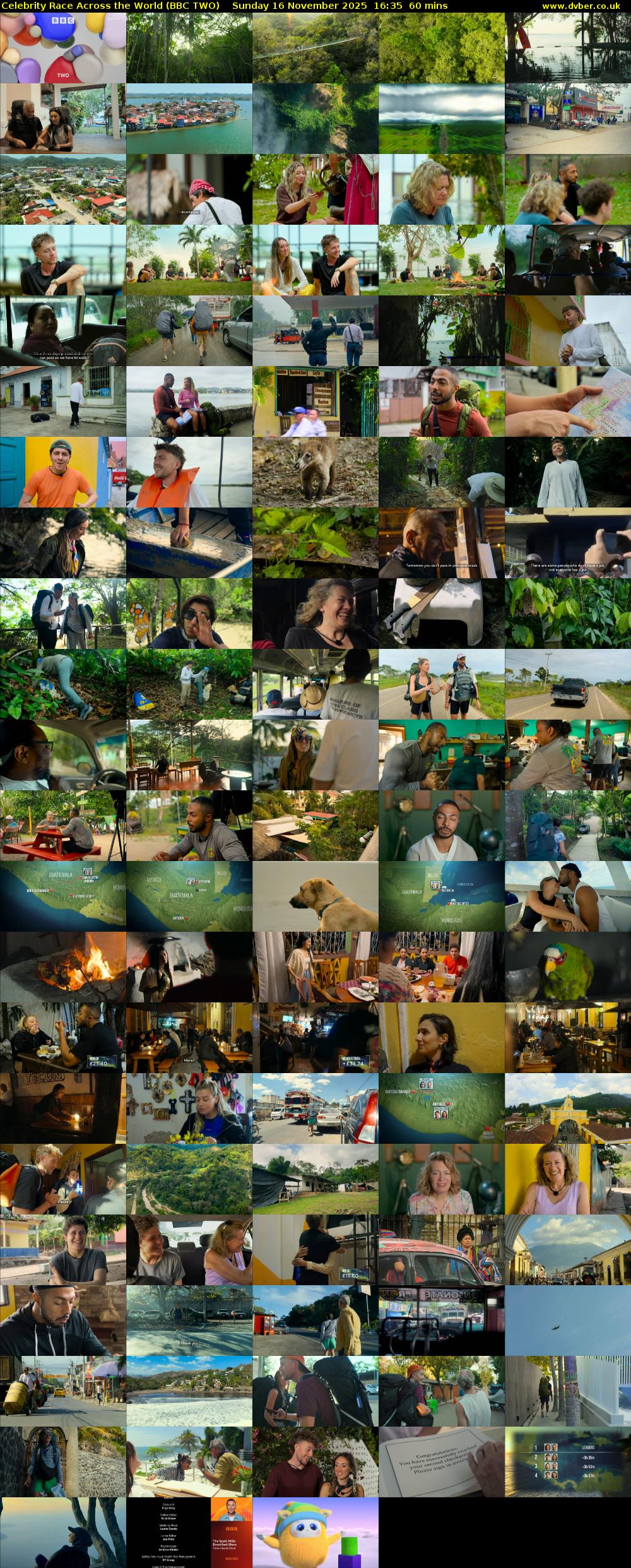 Celebrity Race Across the World (BBC TWO) Sunday 16 November 2025 16:35 - 17:35