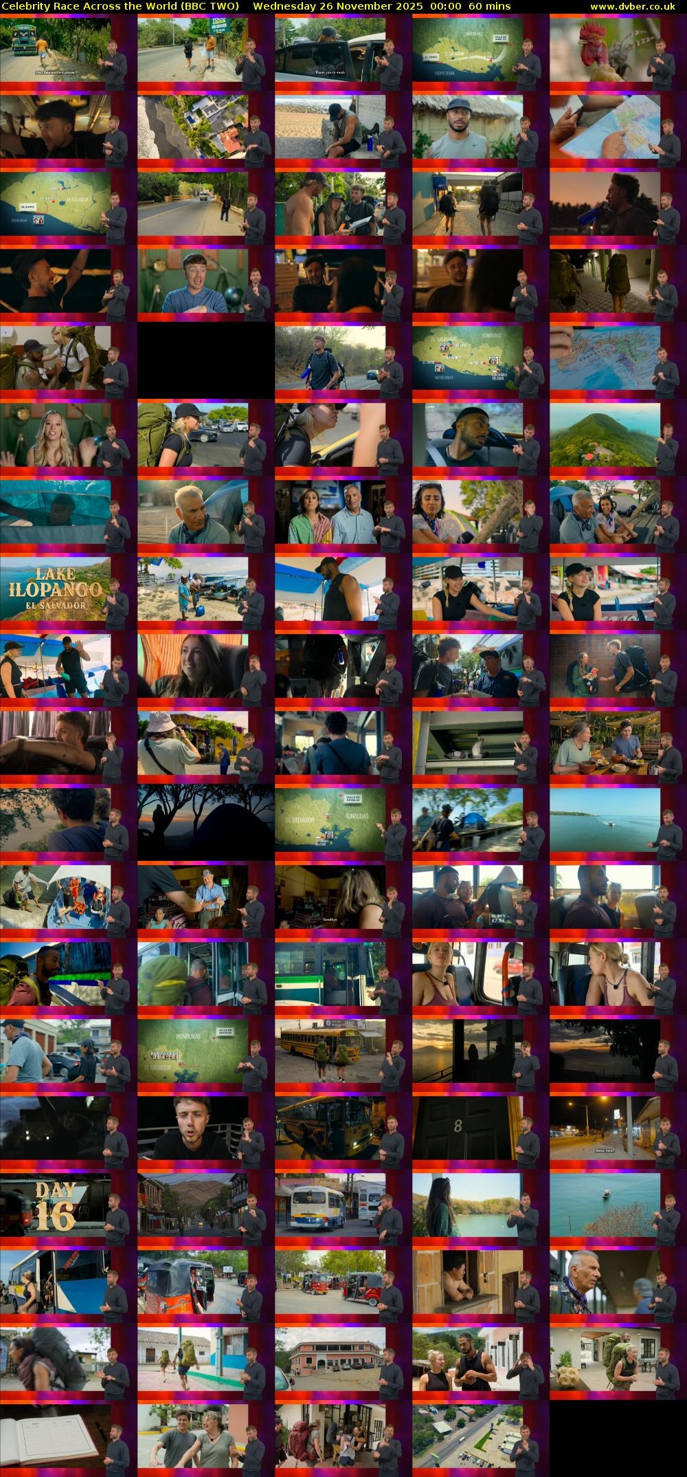 Celebrity Race Across the World (BBC TWO) Wednesday 26 November 2025 00:00 - 01:00