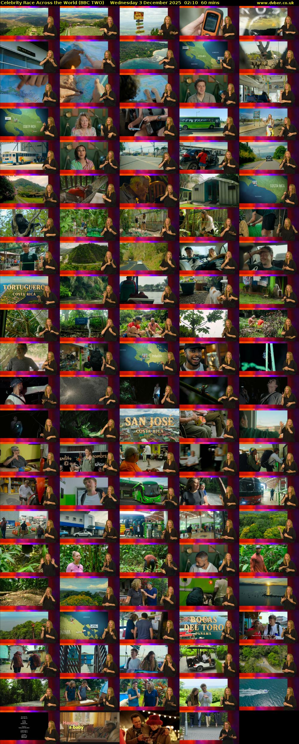 Celebrity Race Across the World (BBC TWO) Wednesday 3 December 2025 02:10 - 03:10