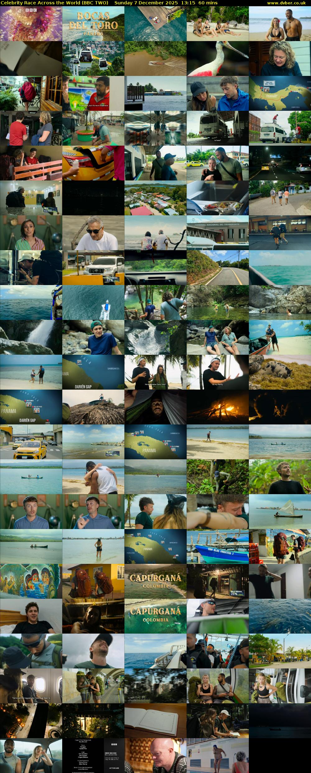 Celebrity Race Across the World (BBC TWO) Sunday 7 December 2025 13:15 - 14:15