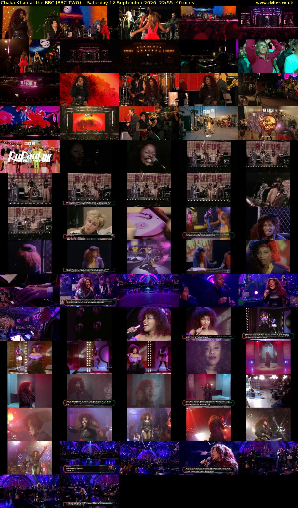Chaka Khan at the BBC (BBC TWO) Saturday 12 September 2026 22:55 - 23:35