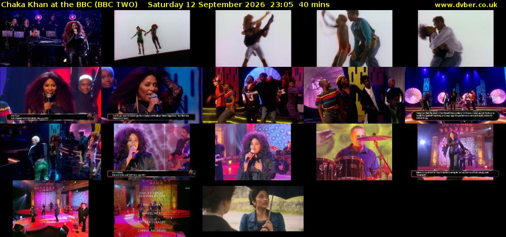 Chaka Khan at the BBC (BBC TWO) Saturday 12 September 2026 23:05 - 23:45