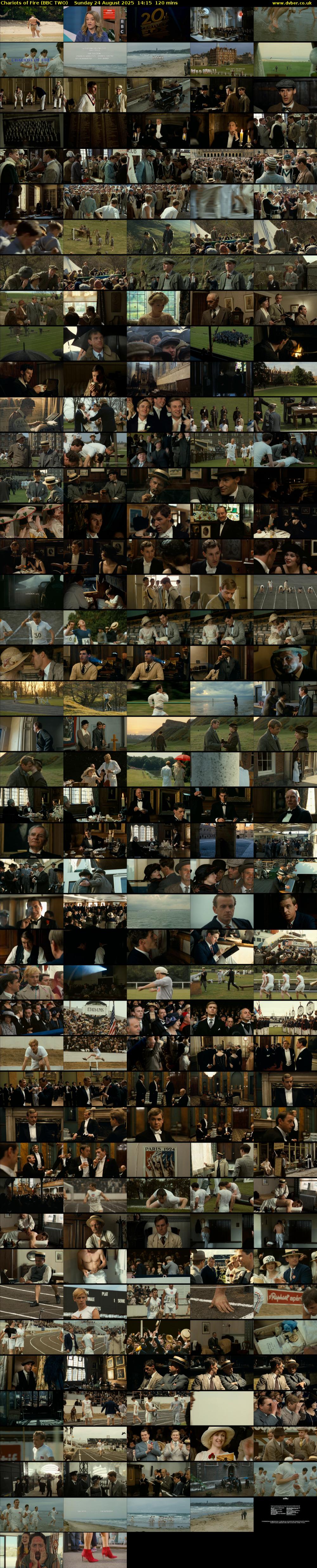 Chariots of Fire (BBC TWO) Sunday 24 August 2025 14:15 - 16:15
