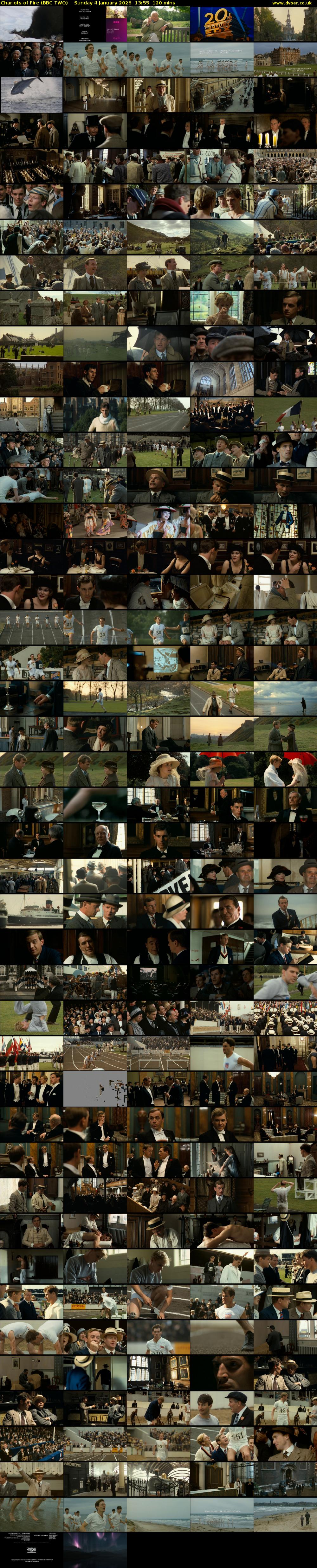 Chariots of Fire (BBC TWO) Sunday 4 January 2026 13:55 - 15:55