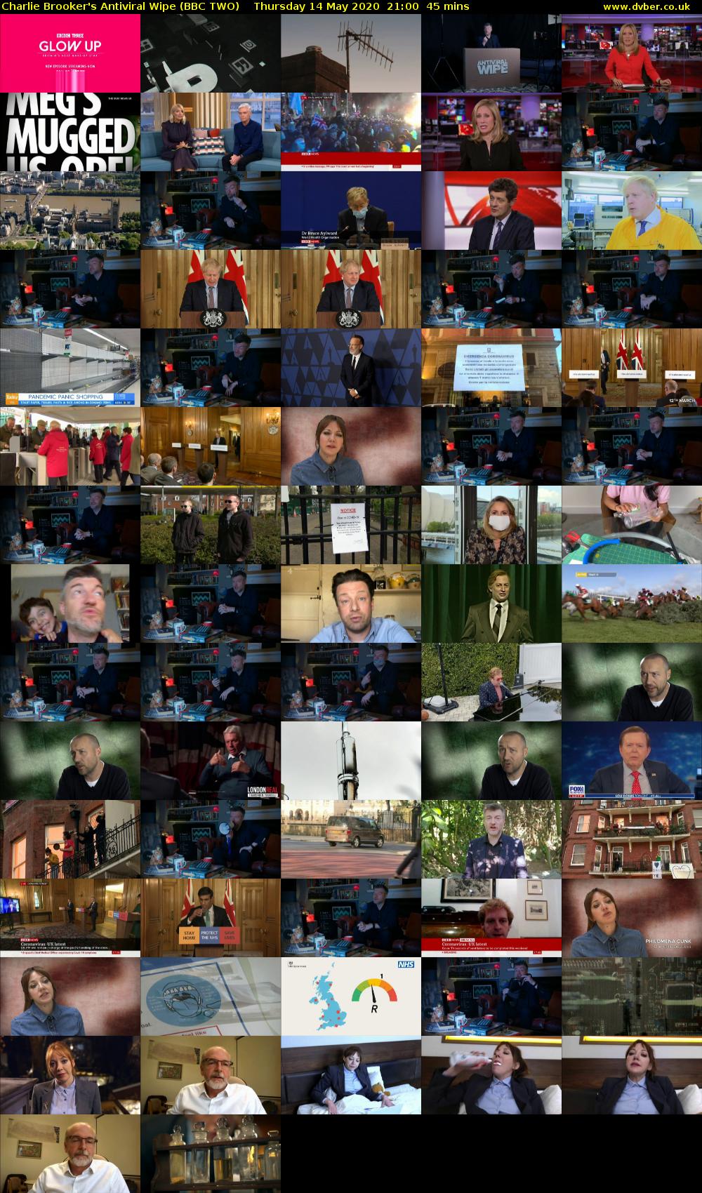 Charlie Brooker's Antiviral Wipe (BBC TWO) Thursday 14 May 2020 21:00 - 21:45