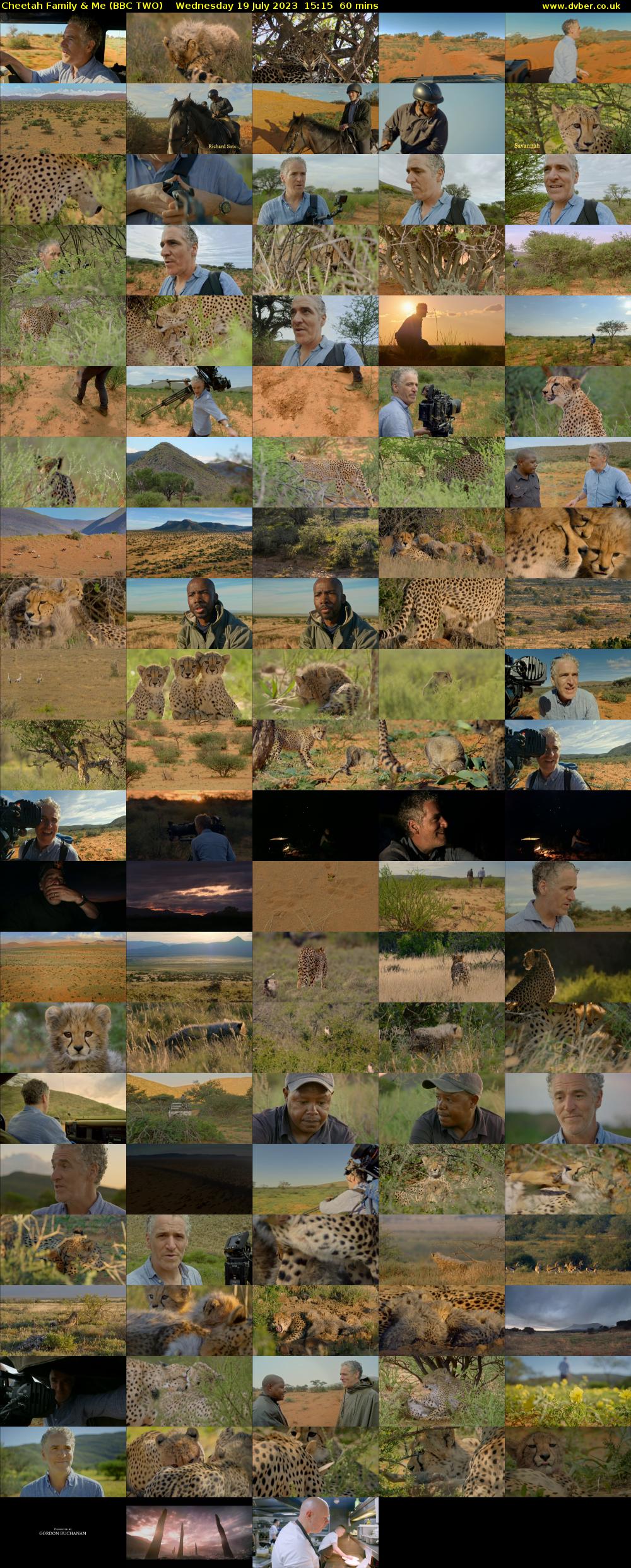 Cheetah Family & Me (BBC TWO) Wednesday 19 July 2023 15:15 - 16:15