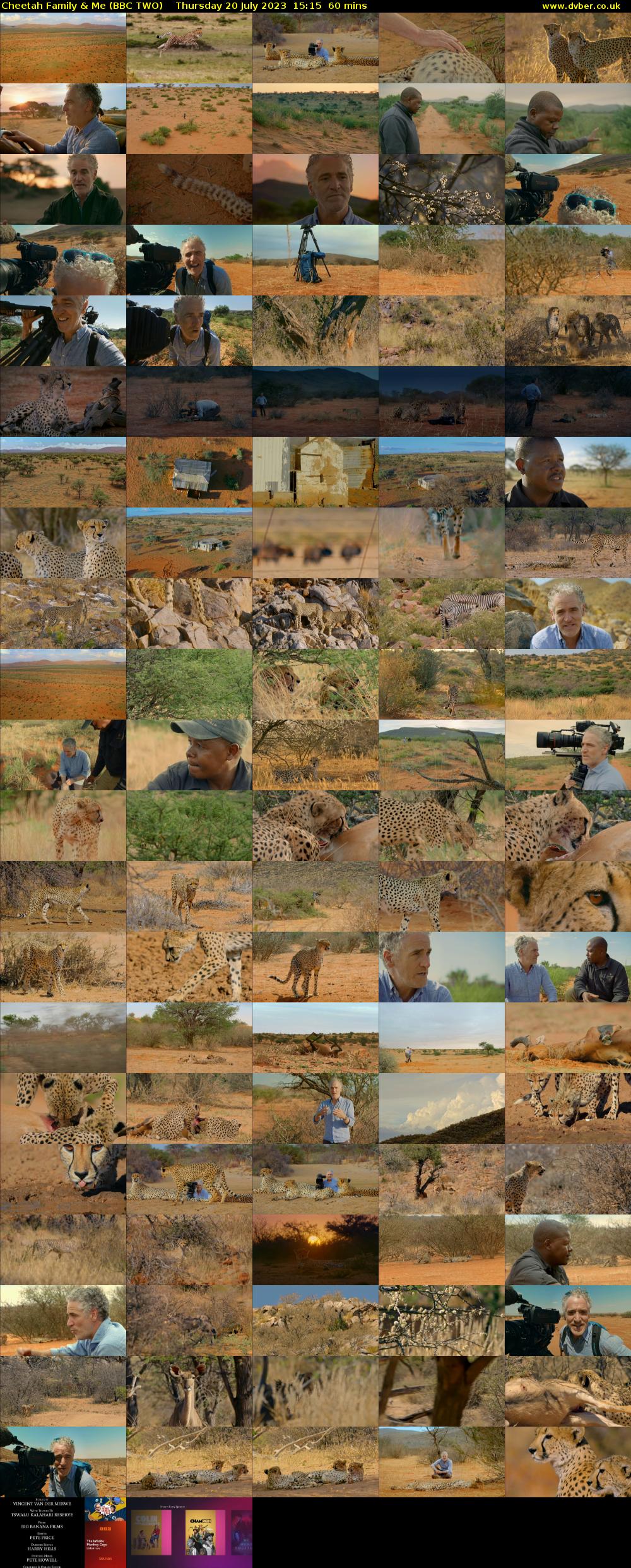 Cheetah Family & Me (BBC TWO) Thursday 20 July 2023 15:15 - 16:15
