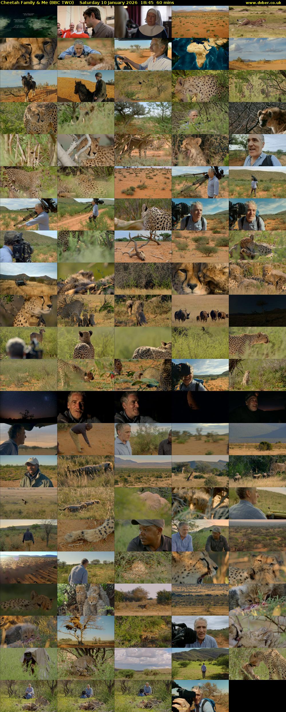 Cheetah Family & Me (BBC TWO) Saturday 10 January 2026 18:45 - 19:45