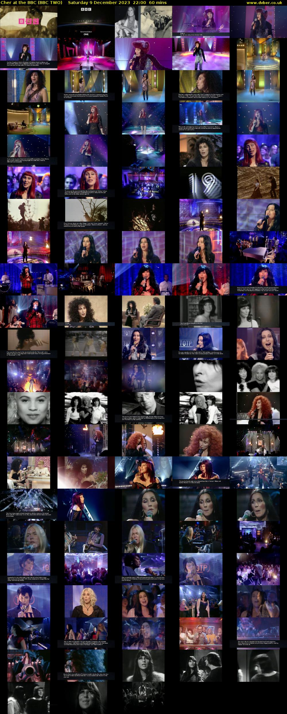 Cher at the BBC (BBC TWO) Saturday 9 December 2023 22:00 - 23:00