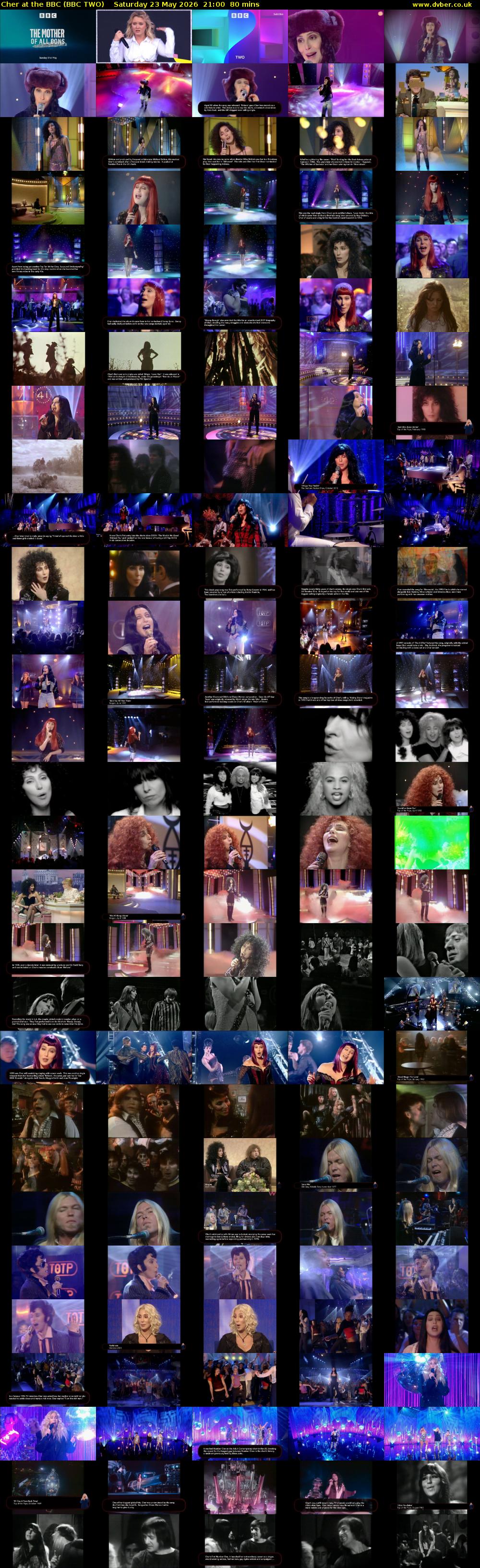 Cher at the BBC (BBC TWO) Saturday 23 May 2026 21:00 - 22:20