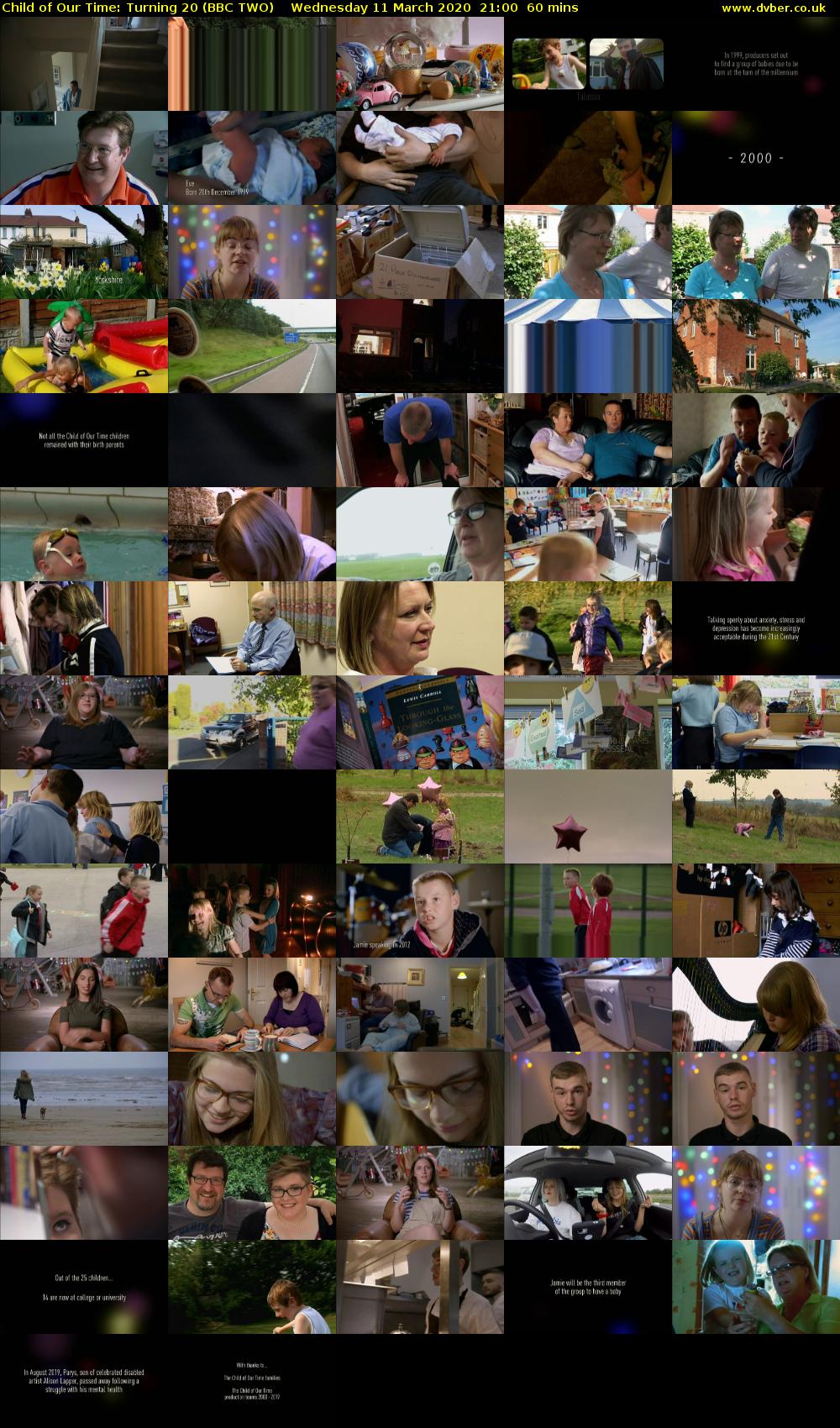 Child of Our Time: Turning 20 (BBC TWO) Wednesday 11 March 2020 21:00 - 22:00