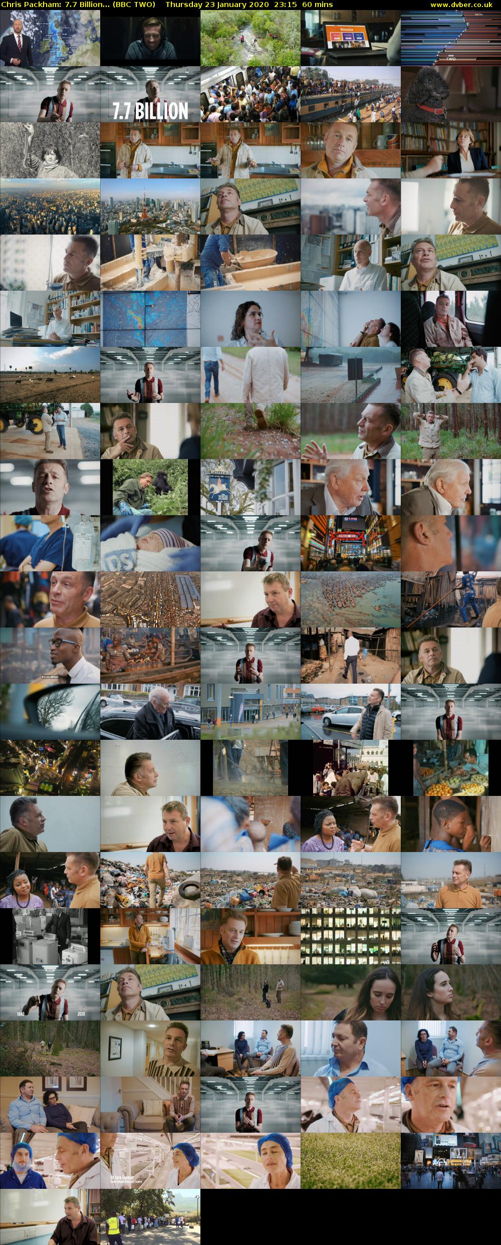 Chris Packham: 7.7 Billion... (BBC TWO) Thursday 23 January 2020 23:15 - 00:15
