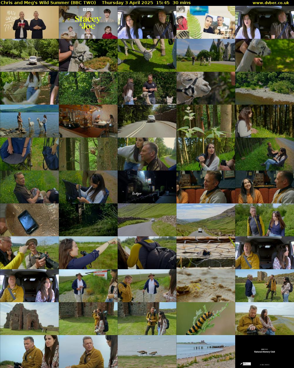 Chris and Meg's Wild Summer (BBC TWO) Thursday 3 April 2025 15:45 - 16:15