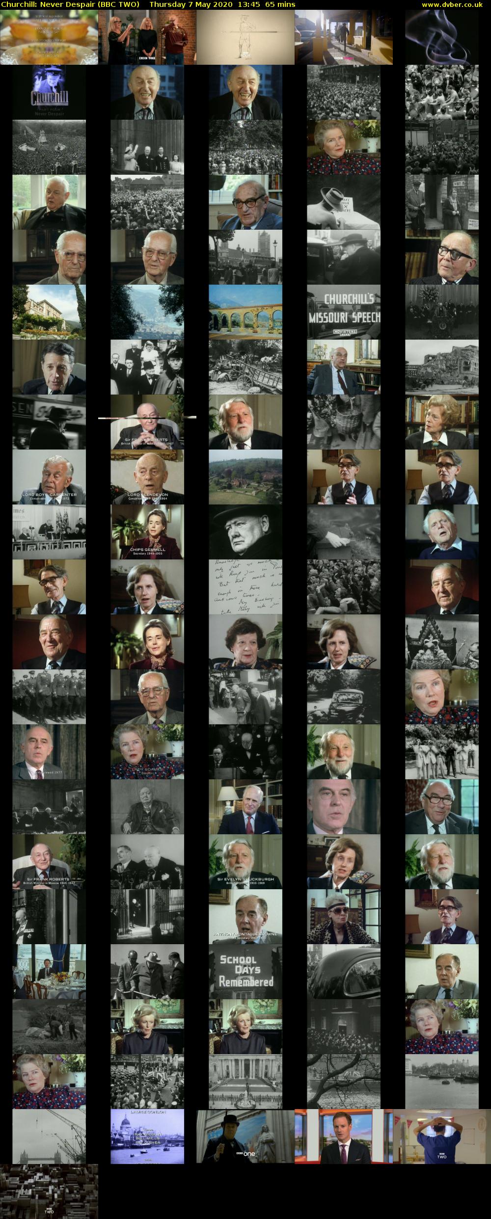 Churchill: Never Despair (BBC TWO) Thursday 7 May 2020 13:45 - 14:50