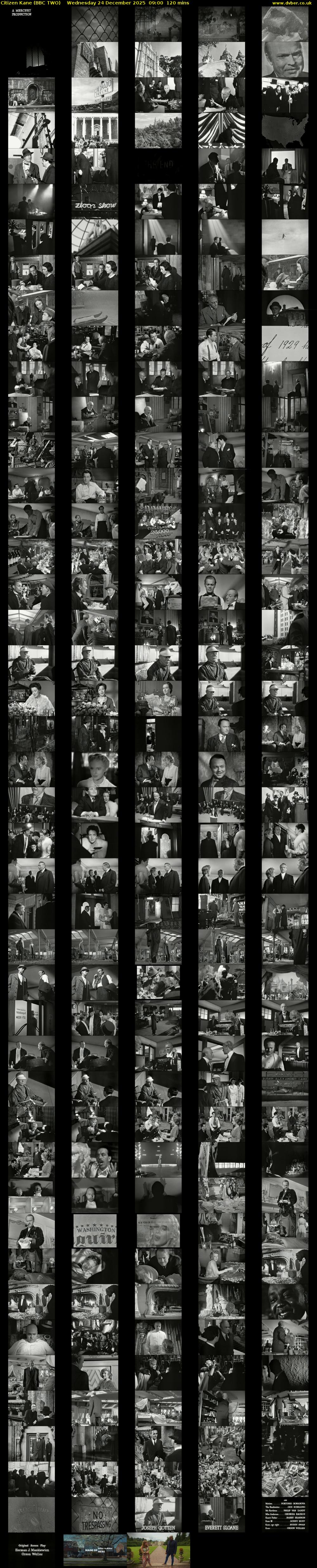 Citizen Kane (BBC TWO) Wednesday 24 December 2025 09:00 - 11:00
