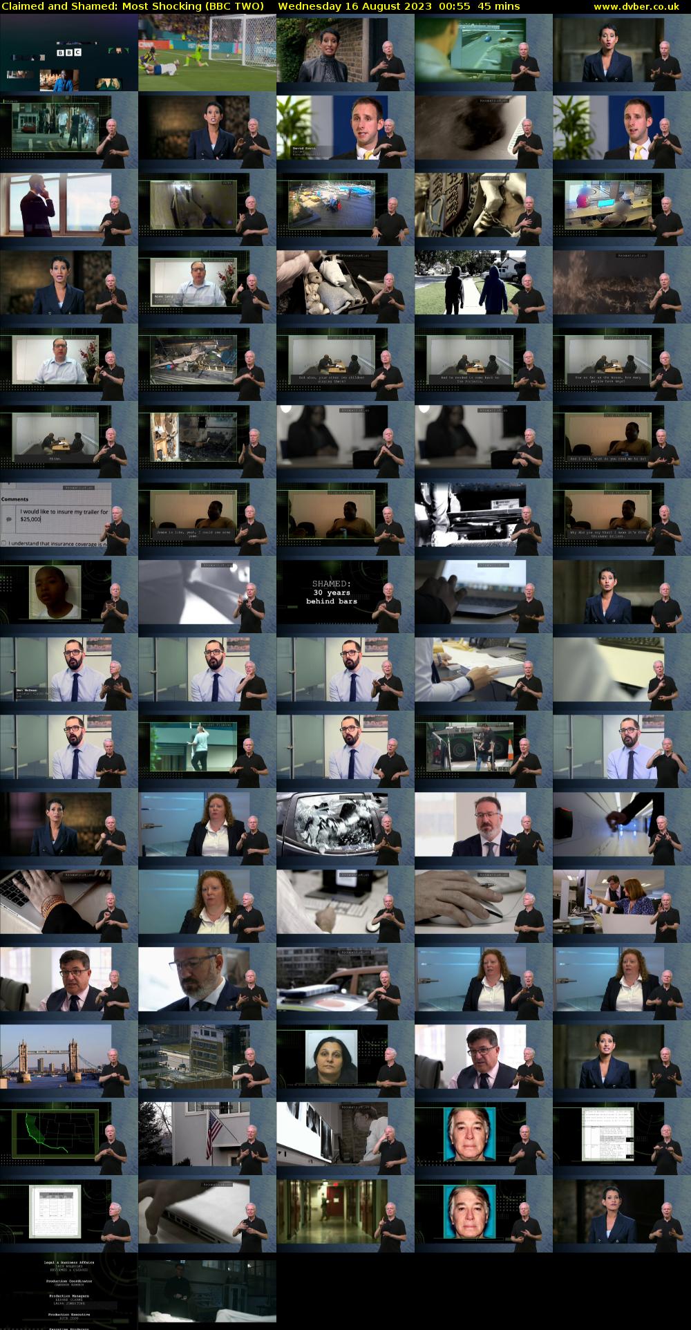 Claimed and Shamed: Most Shocking (BBC TWO) Wednesday 16 August 2023 00:55 - 01:40