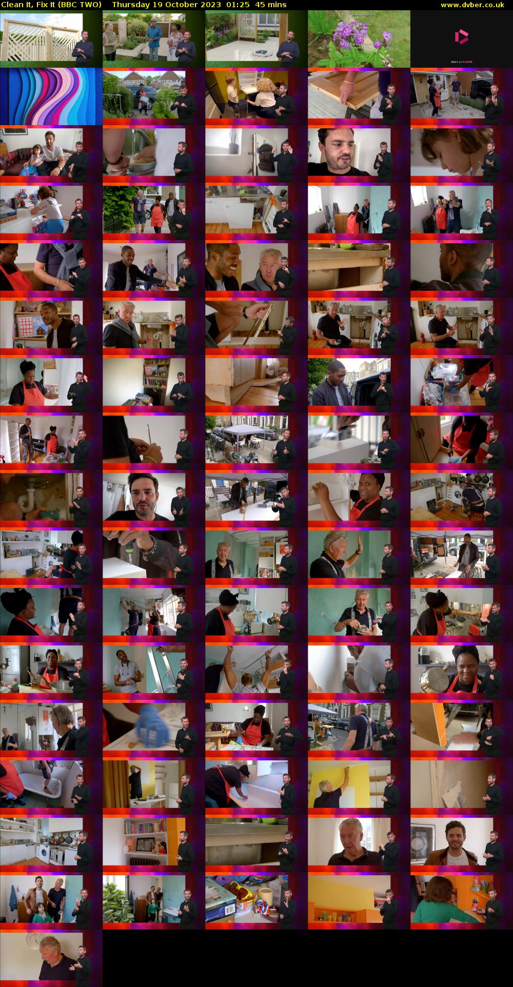 Clean It, Fix It (BBC TWO) Thursday 19 October 2023 01:25 - 02:10