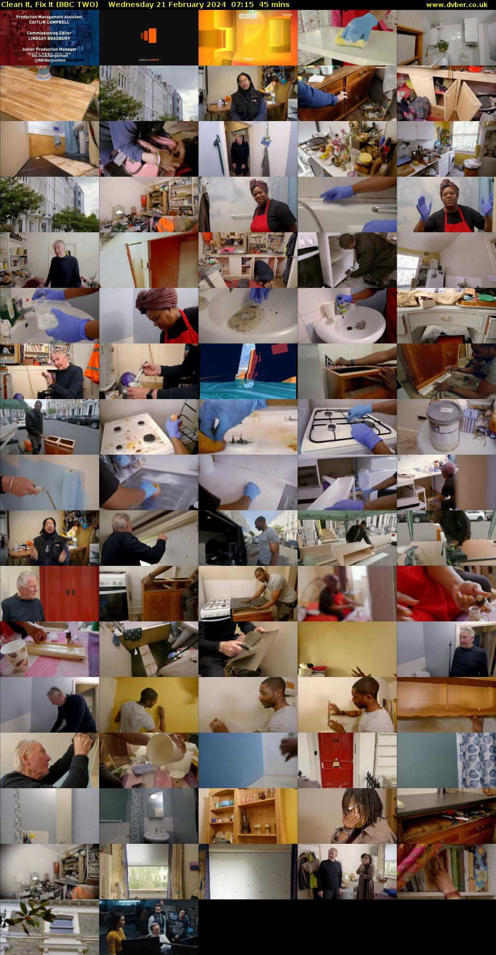 Clean It, Fix It (BBC TWO) Wednesday 21 February 2024 07:15 - 08:00