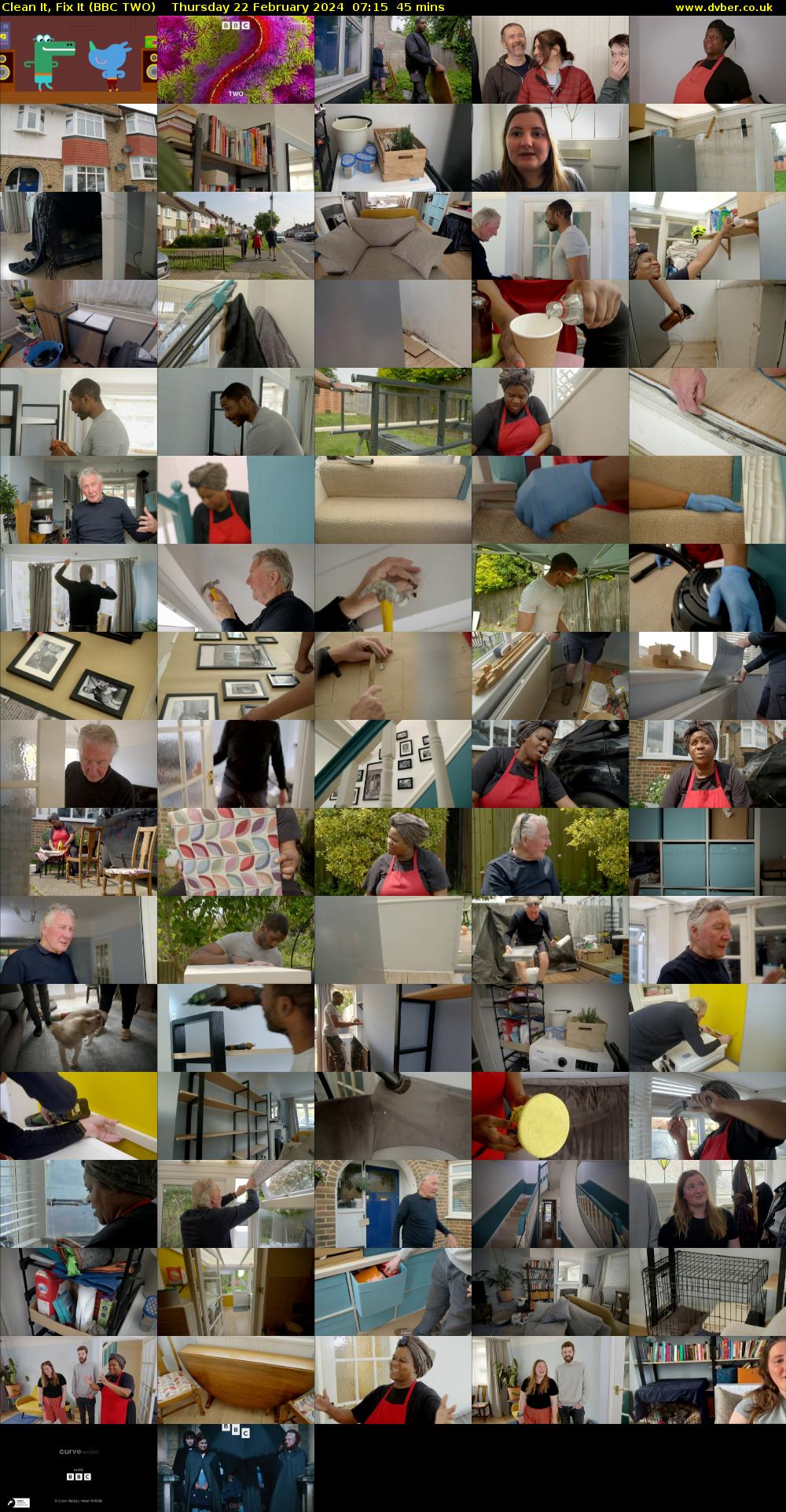 Clean It, Fix It (BBC TWO) Thursday 22 February 2024 07:15 - 08:00