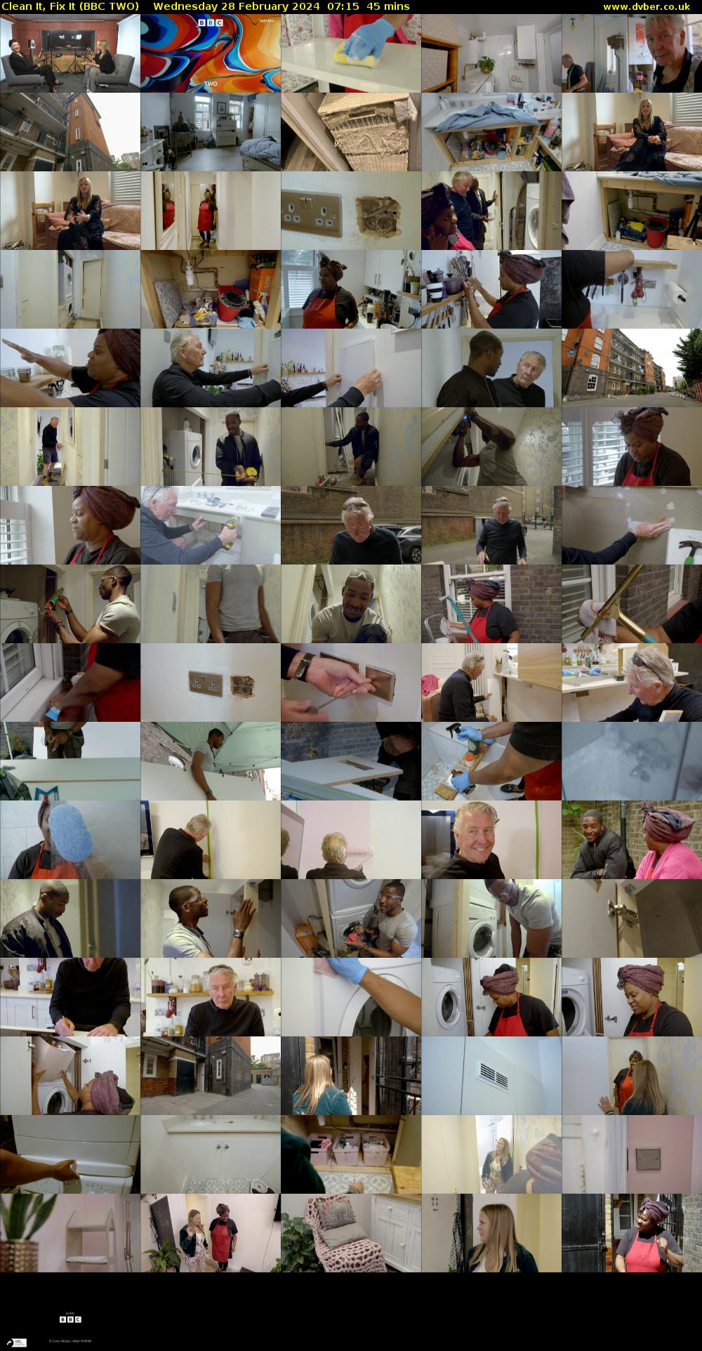 Clean It, Fix It (BBC TWO) Wednesday 28 February 2024 07:15 - 08:00