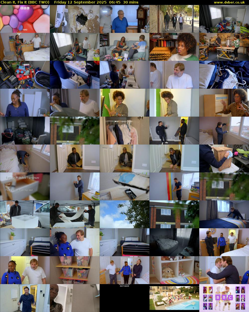 Clean It, Fix It (BBC TWO) Friday 12 September 2025 06:45 - 07:15
