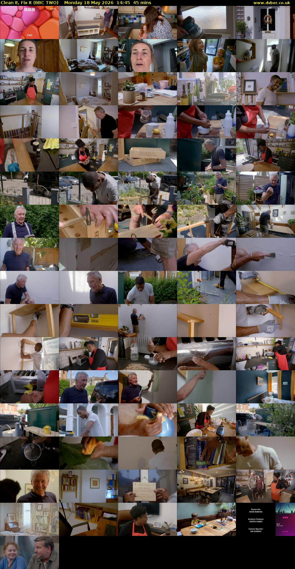 Clean It, Fix It (BBC TWO) Monday 18 May 2026 14:45 - 15:30