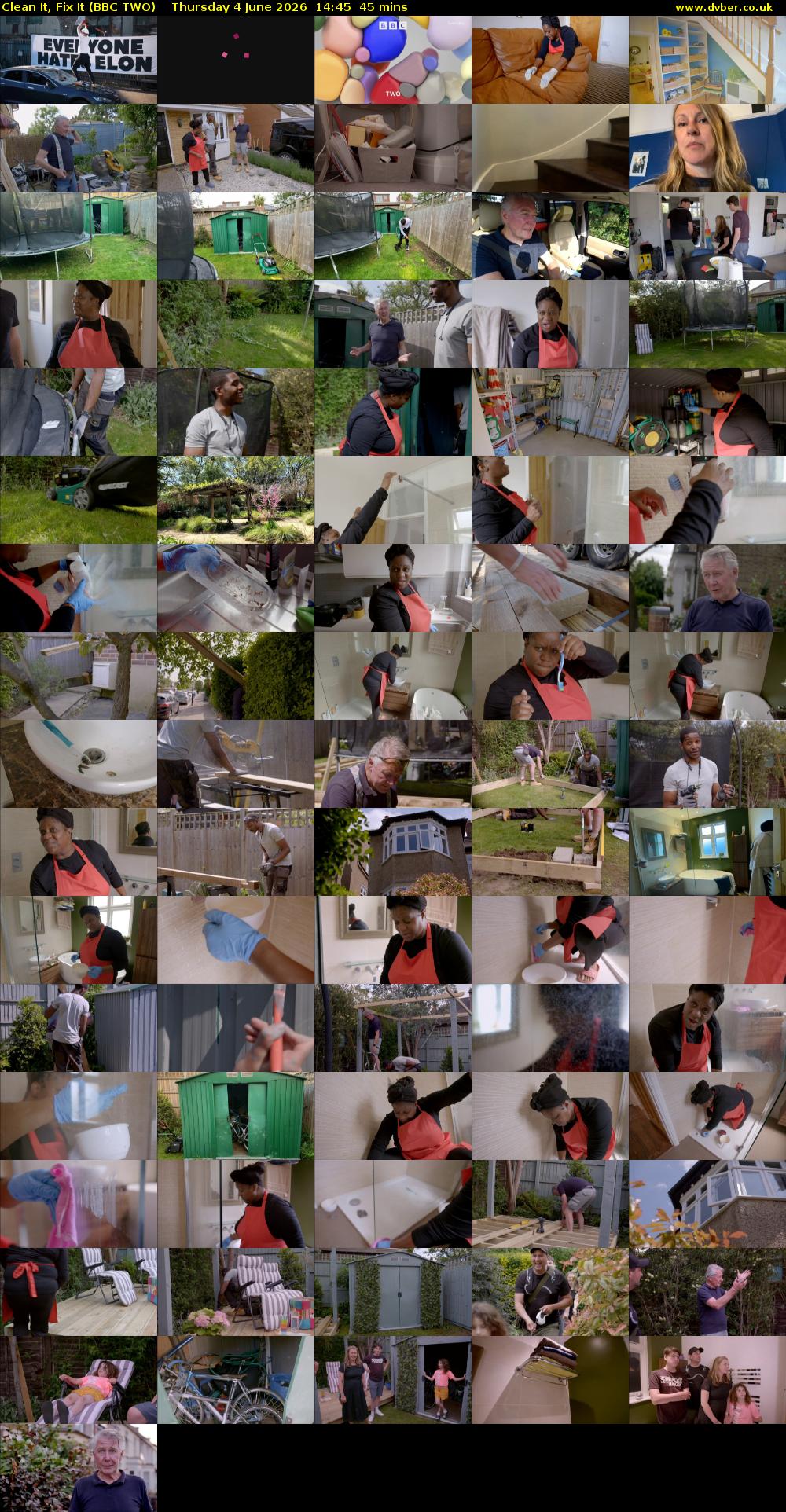 Clean It, Fix It (BBC TWO) Thursday 4 June 2026 14:45 - 15:30