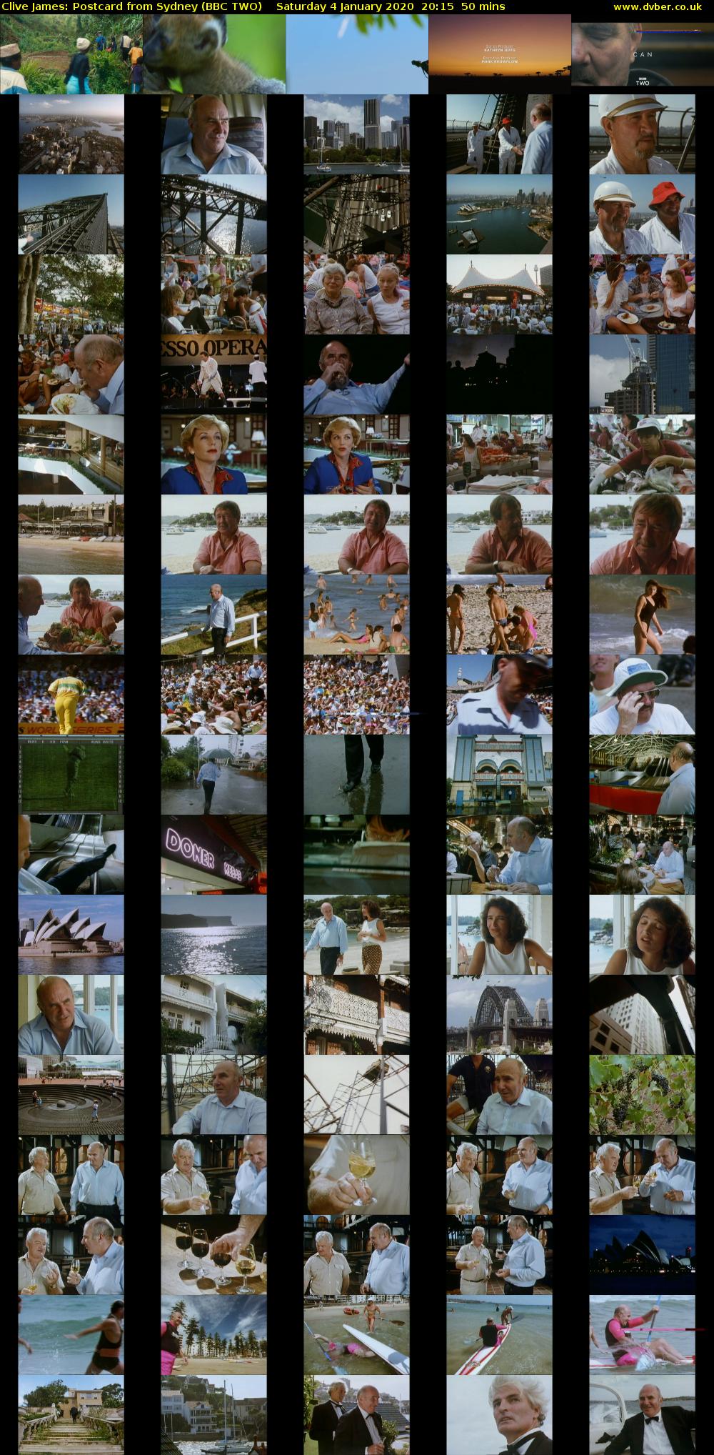 Clive James: Postcard from Sydney (BBC TWO) Saturday 4 January 2020 20:15 - 21:05