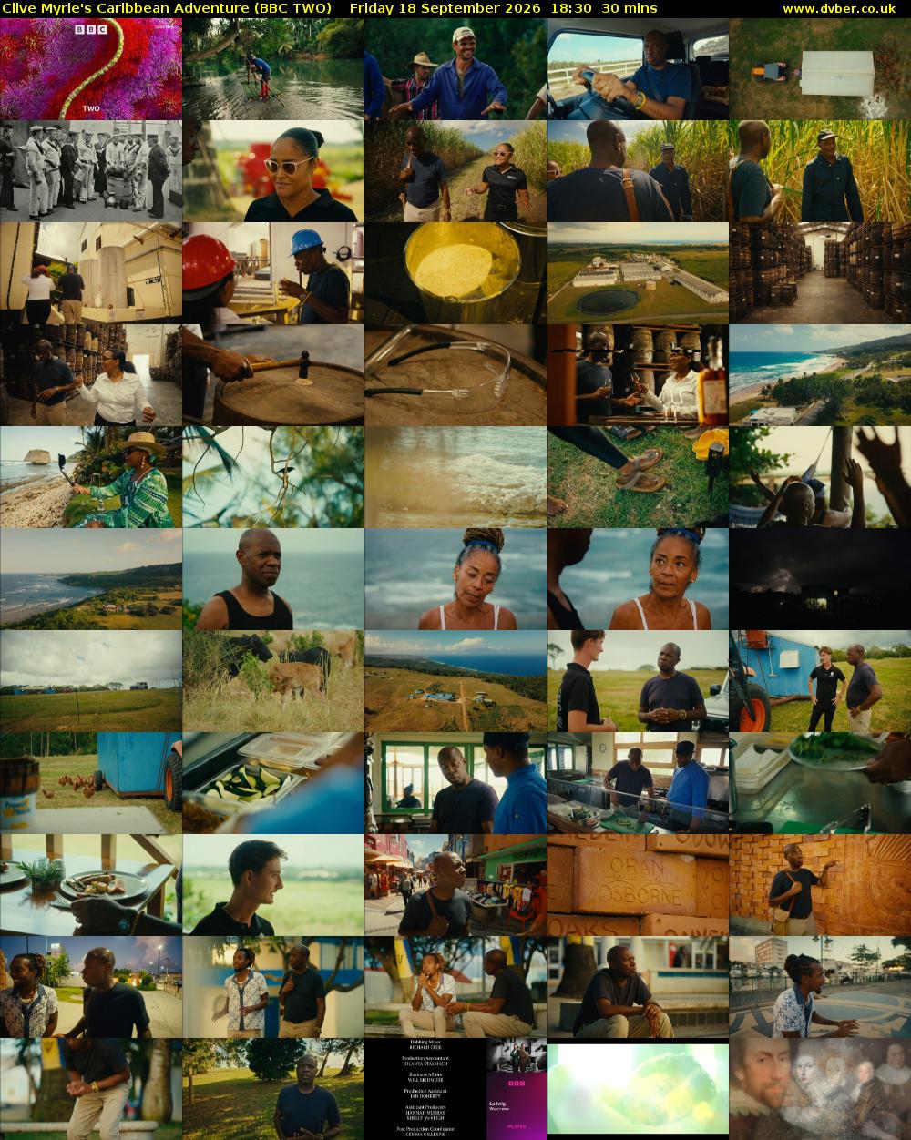 Clive Myrie's Caribbean Adventure (BBC TWO) Friday 18 September 2026 18:30 - 19:00