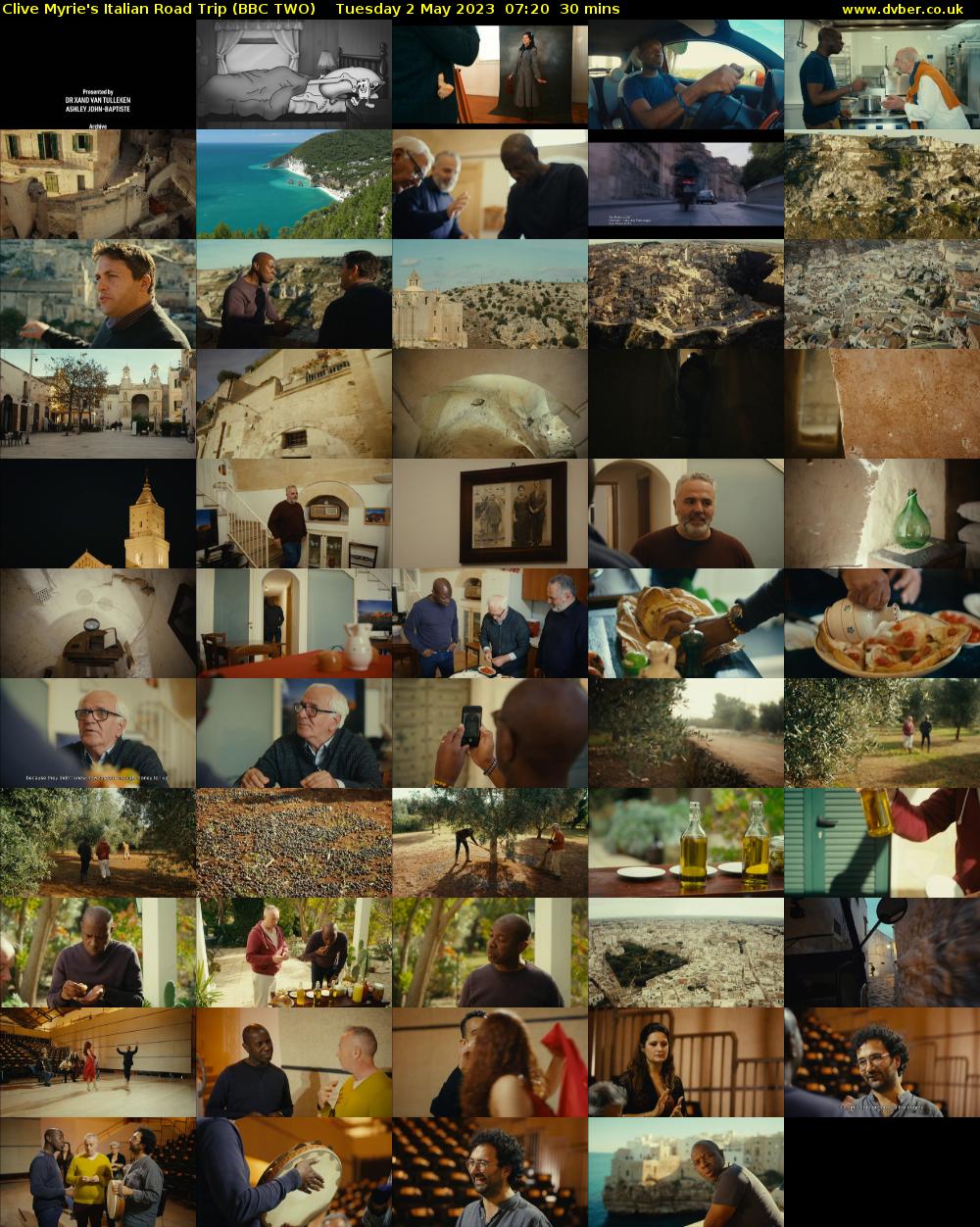 Clive Myrie's Italian Road Trip (BBC TWO) Tuesday 2 May 2023 07:20 - 07:50