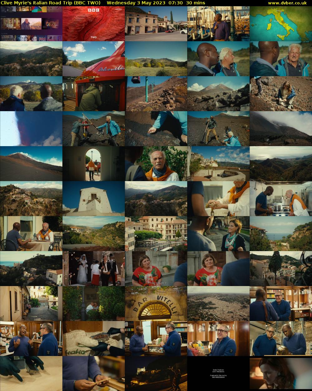 Clive Myrie's Italian Road Trip (BBC TWO) Wednesday 3 May 2023 07:30 - 08:00