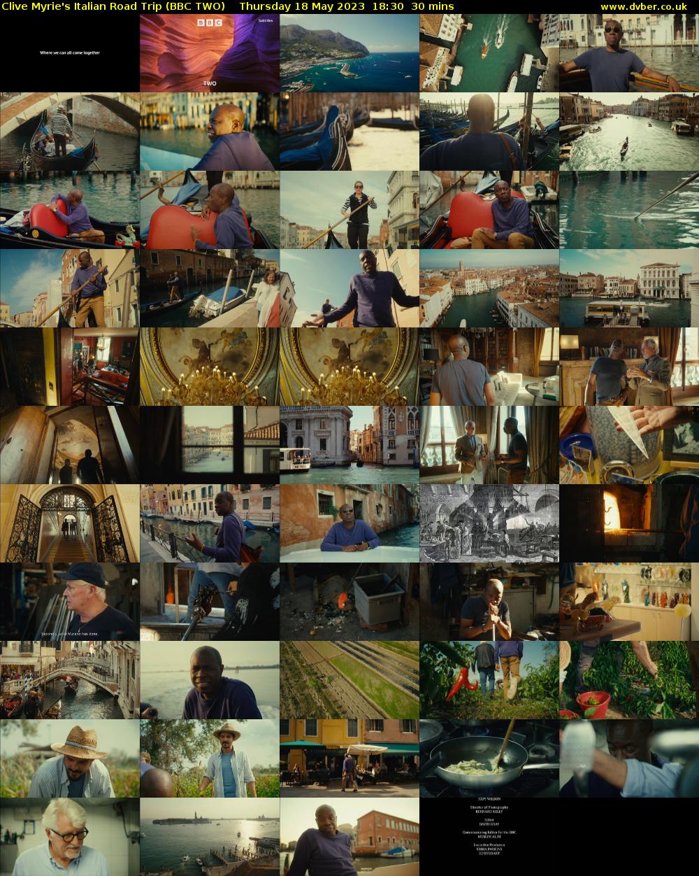 Clive Myrie's Italian Road Trip (BBC TWO) Thursday 18 May 2023 18:30 - 19:00