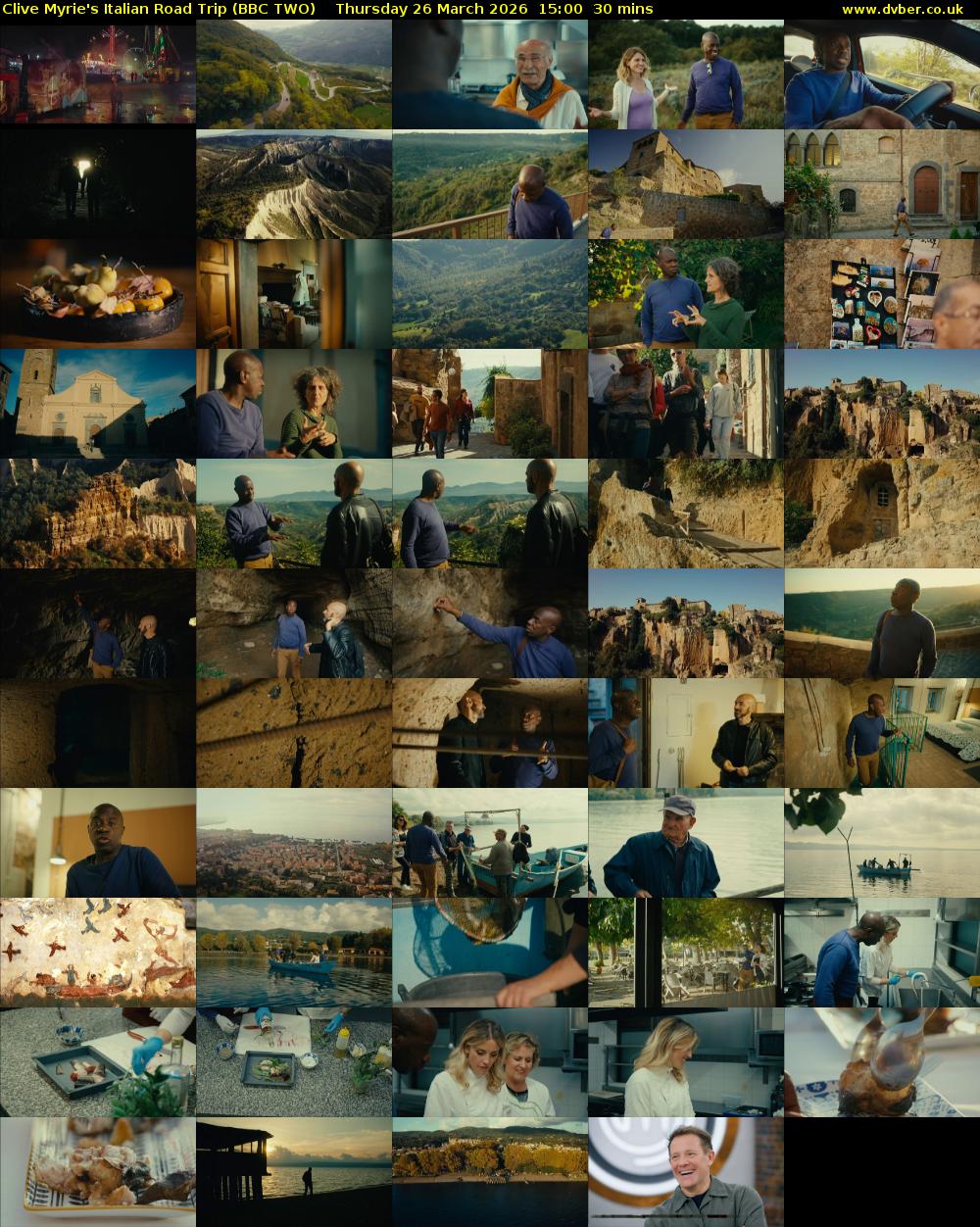 Clive Myrie's Italian Road Trip (BBC TWO) Thursday 26 March 2026 15:00 - 15:30