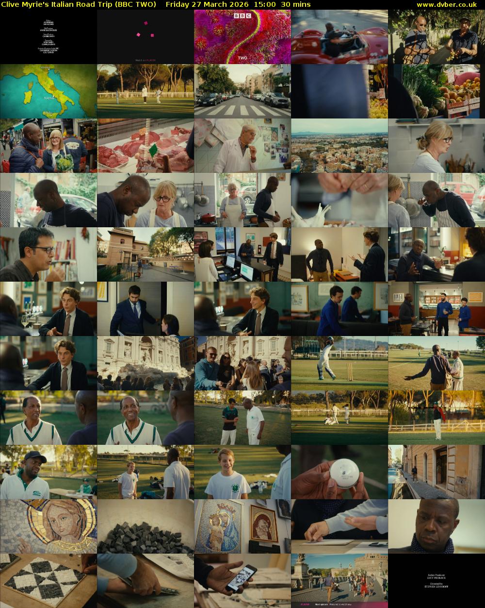 Clive Myrie's Italian Road Trip (BBC TWO) Friday 27 March 2026 15:00 - 15:30