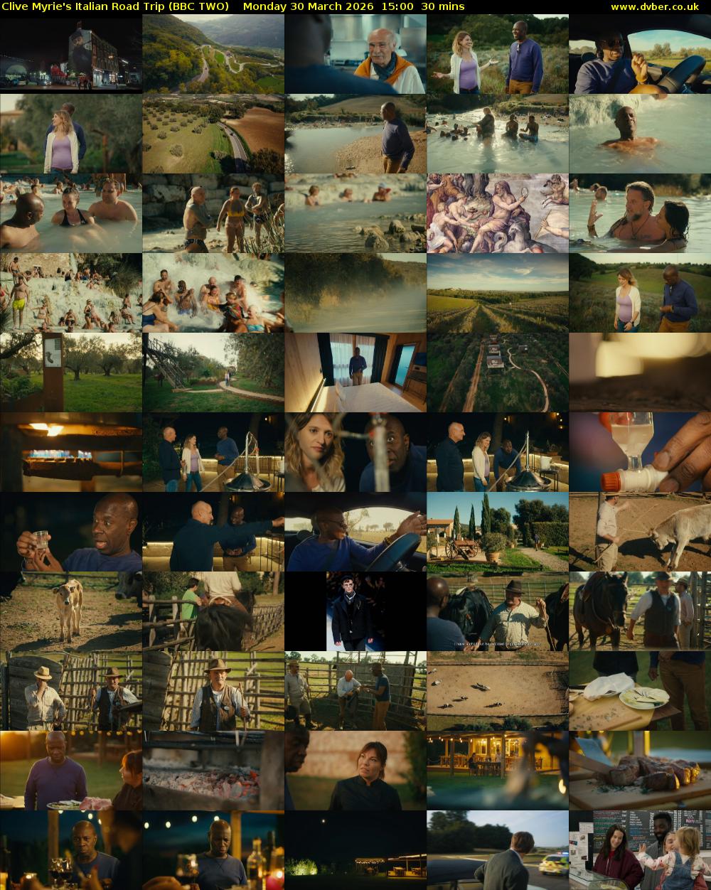 Clive Myrie's Italian Road Trip (BBC TWO) Monday 30 March 2026 15:00 - 15:30