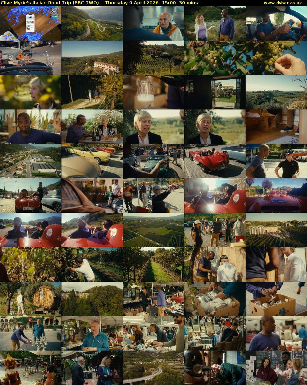 Clive Myrie's Italian Road Trip (BBC TWO) Thursday 9 April 2026 15:00 - 15:30