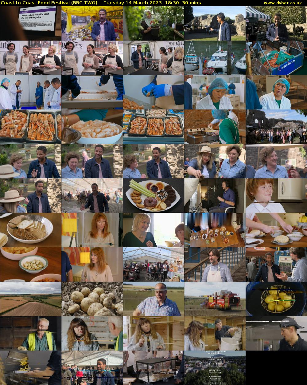 Coast to Coast Food Festival (BBC TWO) Tuesday 14 March 2023 18:30 - 19:00