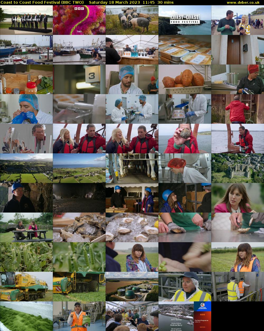 Coast to Coast Food Festival (BBC TWO) Saturday 18 March 2023 11:45 - 12:15