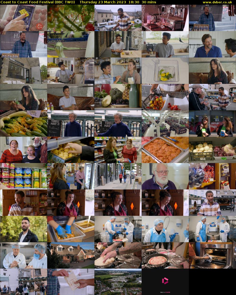 Coast to Coast Food Festival (BBC TWO) Thursday 23 March 2023 18:30 - 19:00