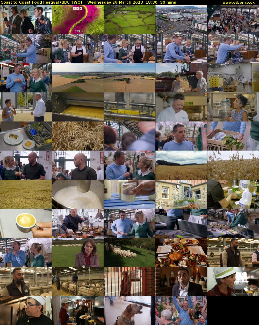Coast to Coast Food Festival (BBC TWO) Wednesday 29 March 2023 18:30 - 19:00