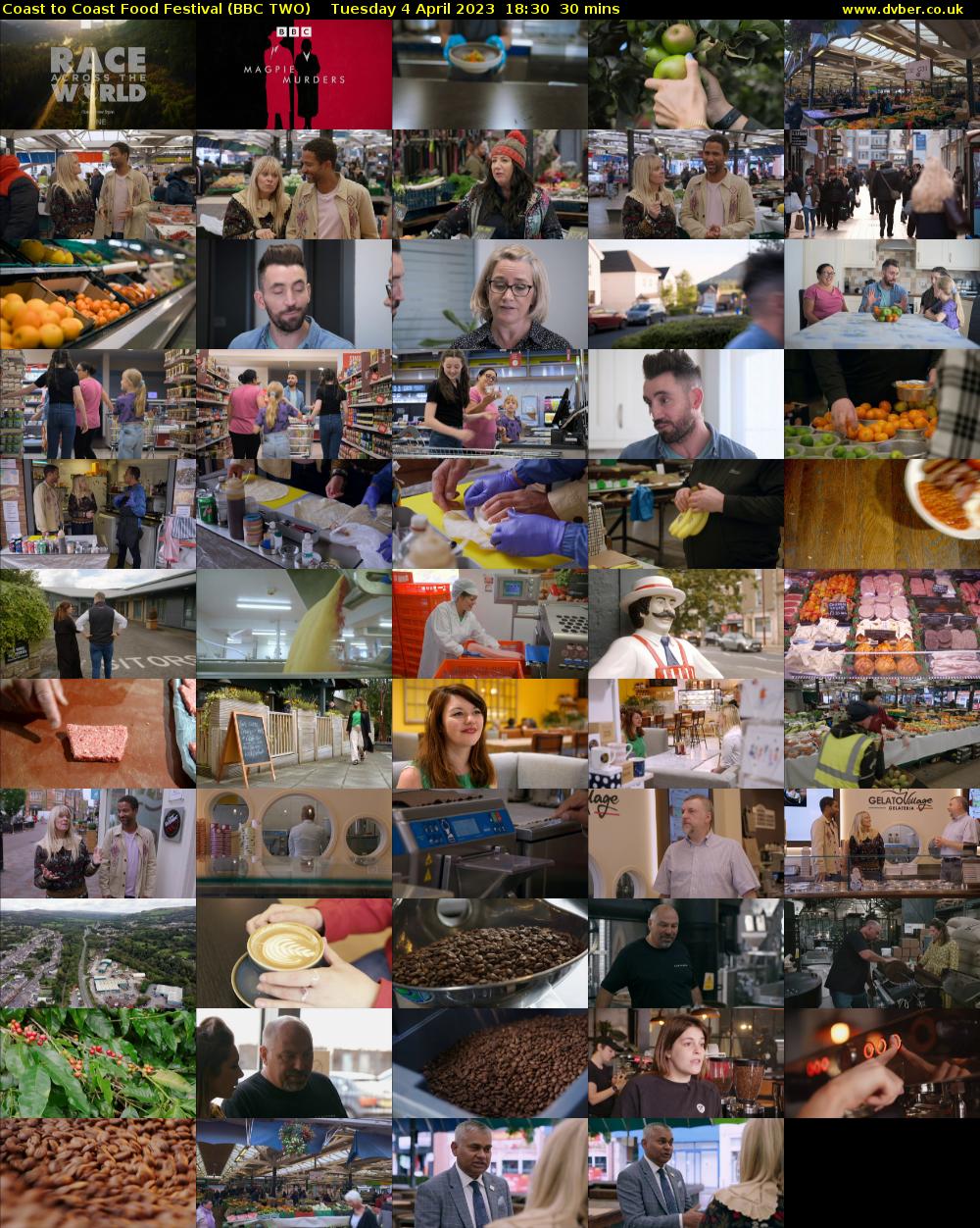Coast to Coast Food Festival (BBC TWO) Tuesday 4 April 2023 18:30 - 19:00