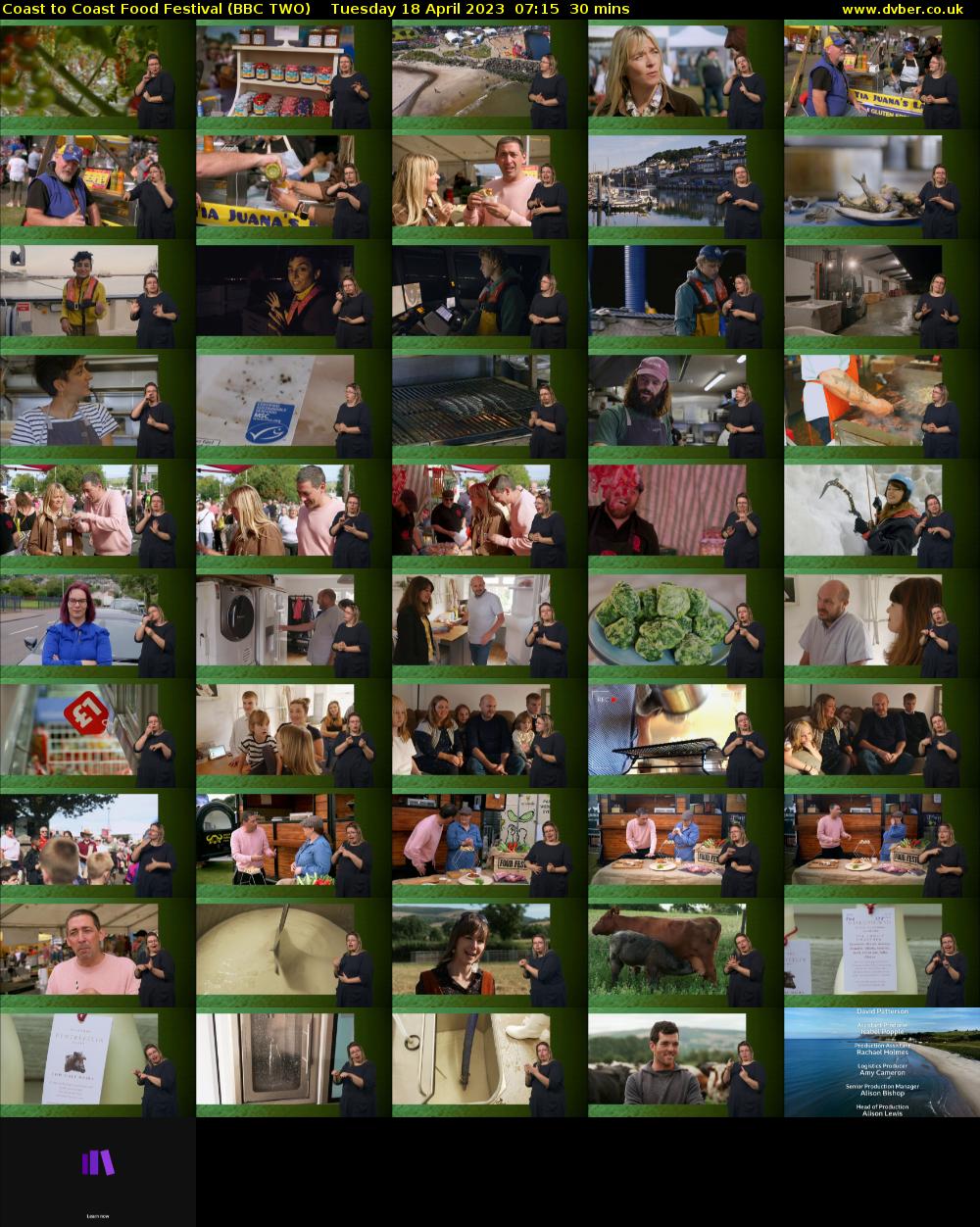 Coast to Coast Food Festival (BBC TWO) Tuesday 18 April 2023 07:15 - 07:45