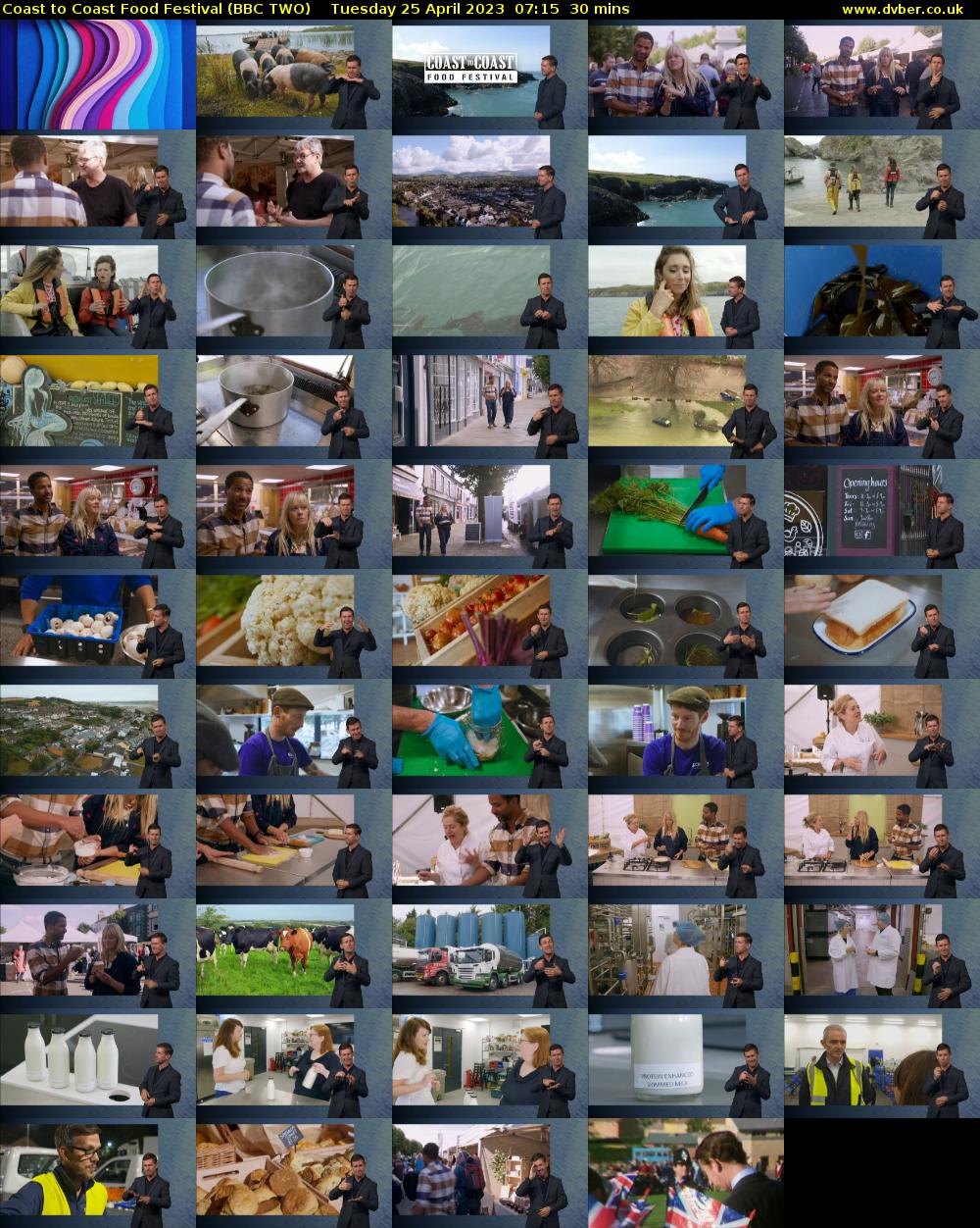 Coast to Coast Food Festival (BBC TWO) Tuesday 25 April 2023 07:15 - 07:45