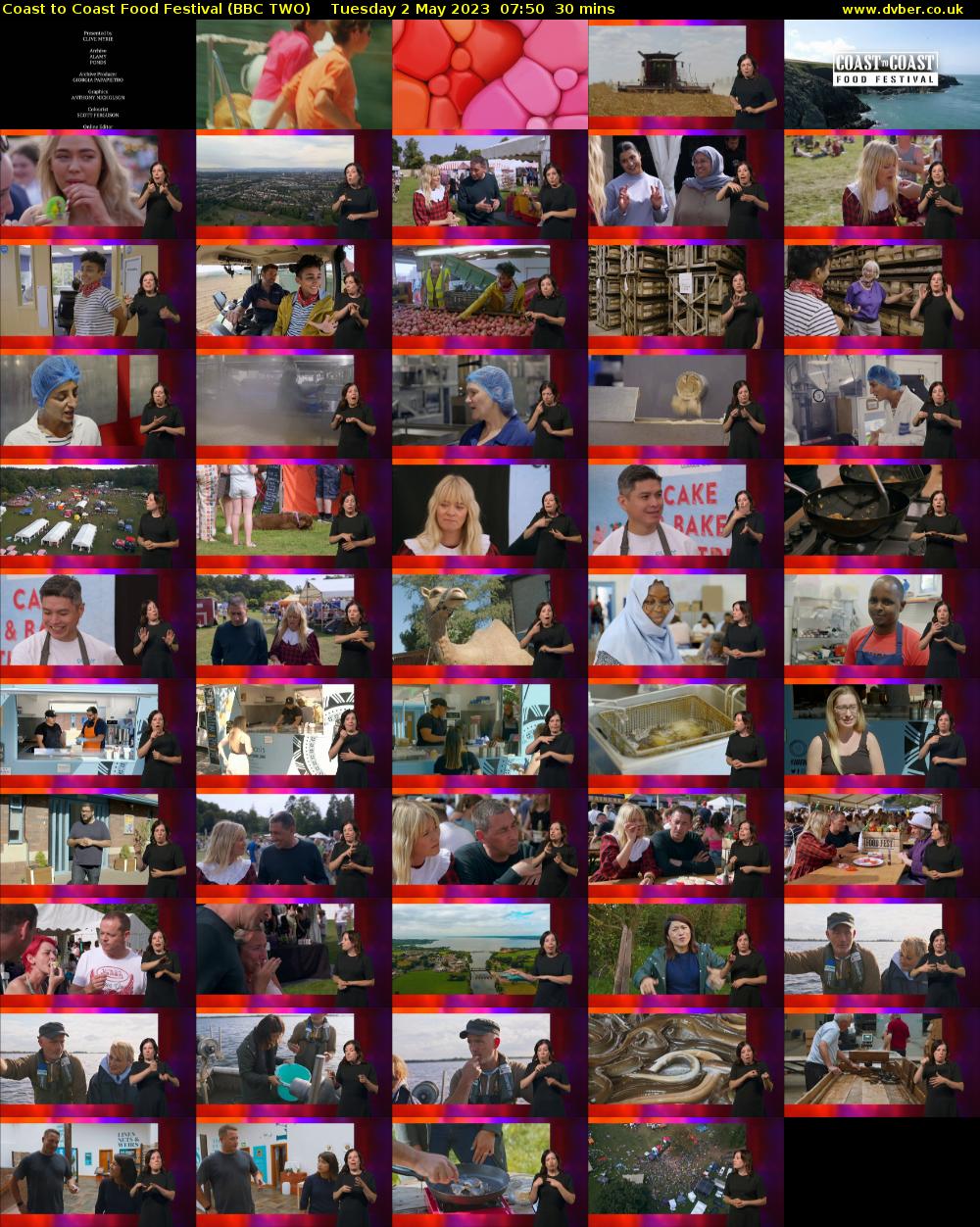 Coast to Coast Food Festival (BBC TWO) Tuesday 2 May 2023 07:50 - 08:20