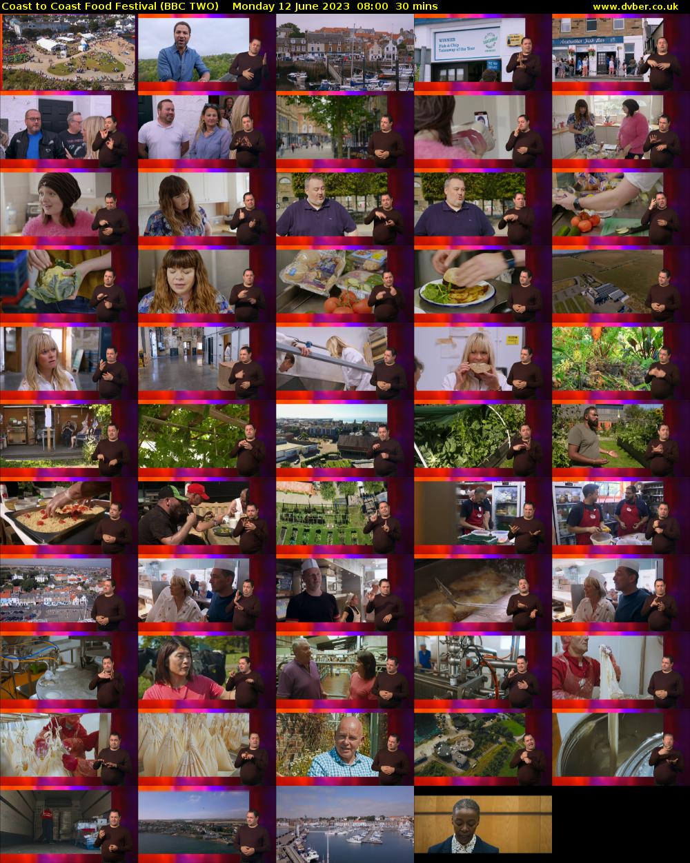 Coast to Coast Food Festival (BBC TWO) Monday 12 June 2023 08:00 - 08:30