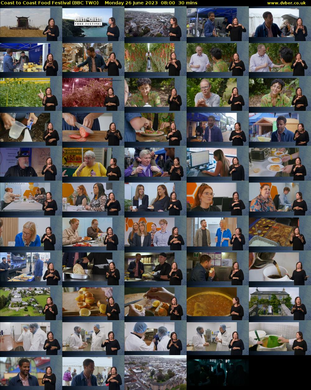 Coast to Coast Food Festival (BBC TWO) Monday 26 June 2023 08:00 - 08:30