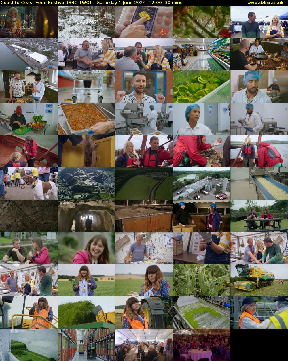 Coast to Coast Food Festival (BBC TWO) Saturday 1 June 2024 12:00 - 12:30